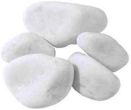 Ciottoli di marmo Bianco Carrara in sacchi sassi decorazione giardino ornamento, 60/100 mm - Sacco da 25KG