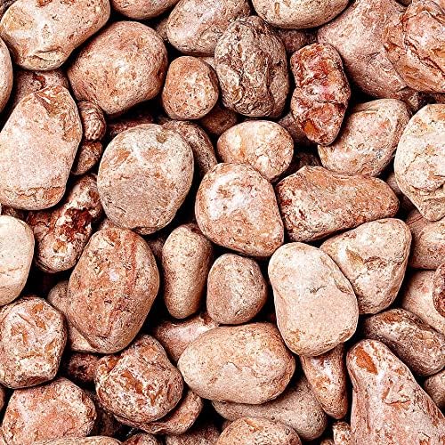 Ciottoli Decorativi Rosso Verona per Giardino Vasi Aiuole Granulometria 40-60mm, Confezione 25kg