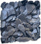 Sassi Ciottoli di Ardesia Nera Decorativa in Scaglie da 30-80mm per Giardino Vasi e Aiuole Confezione 25kg, Nero