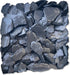 Sassi Ciottoli di Ardesia Nera Decorativa in Scaglie da 30-80mm per Giardino Vasi e Aiuole Confezione 25kg, Nero