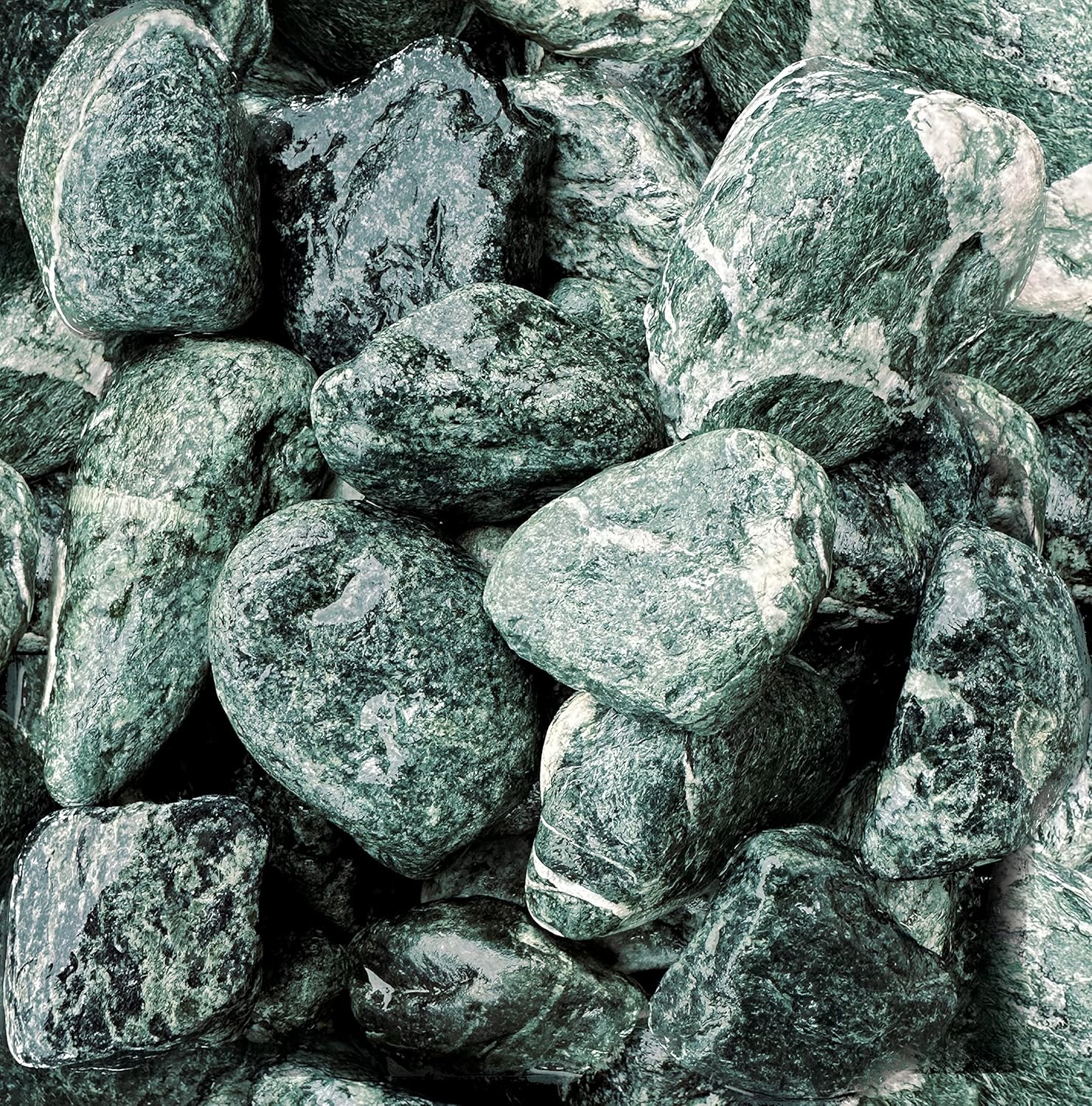 Ciottolo di marmo Verde Alpi 25/40 25 kg sassi pietre arredo giardino vasi