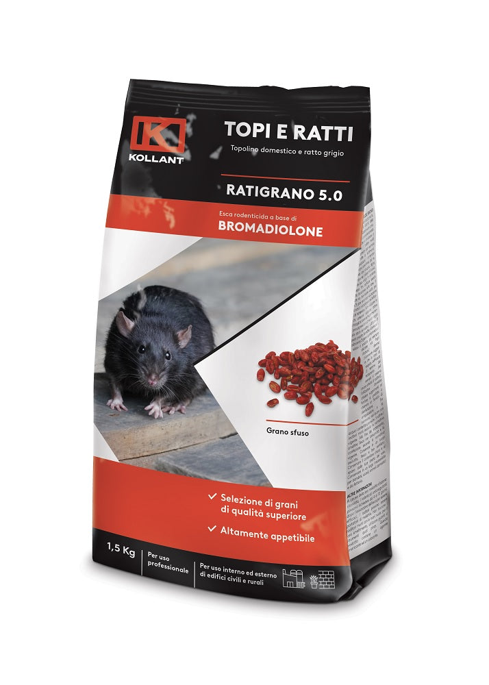 Ratigrano Rosso 5.0 Topicida 1,5 Kg Adama Art. AD190205