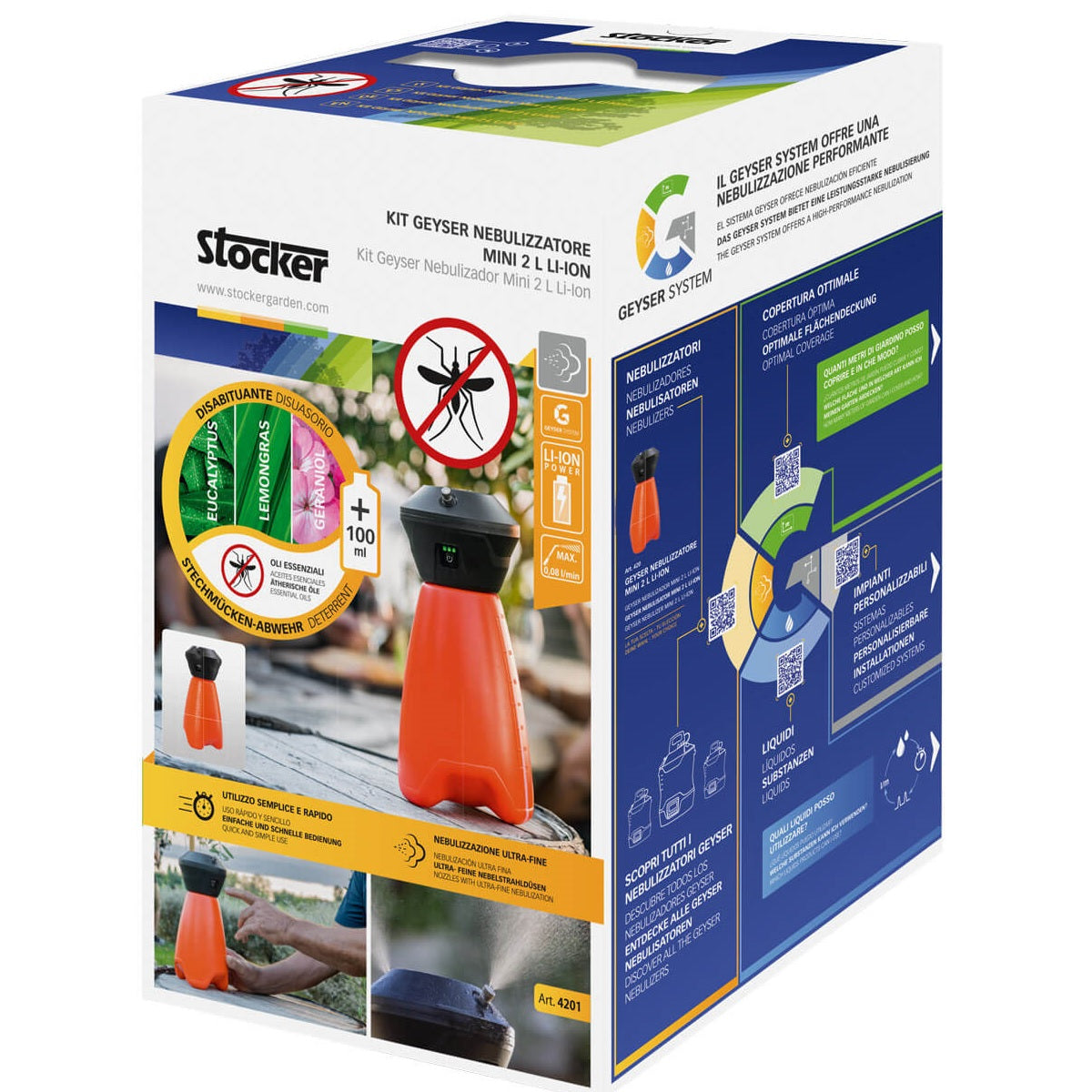 Kit Geyser Nebulizzatore Mini 2 L Con Florifens Stocker Art. 4201
