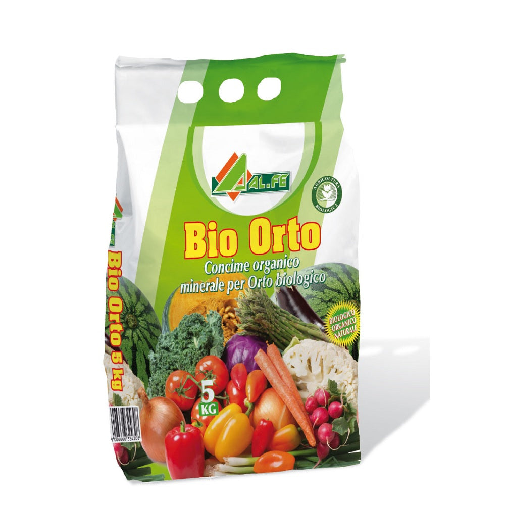 BIO ORTO 5 Kg Per Orto Biologico Concime Organo Minerale NPK (Mg-S) 6-5-13 (2-10) (Micropellets) Cod. 1A00BIOOC01