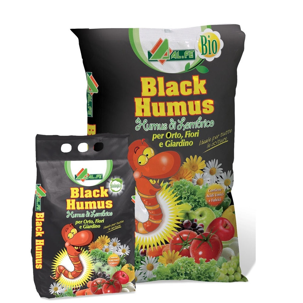 BLACK HUMUS 14 Kg Humus di Lombrico per Orto, Fiori e Giardino Cod. 1A00HUMUP28