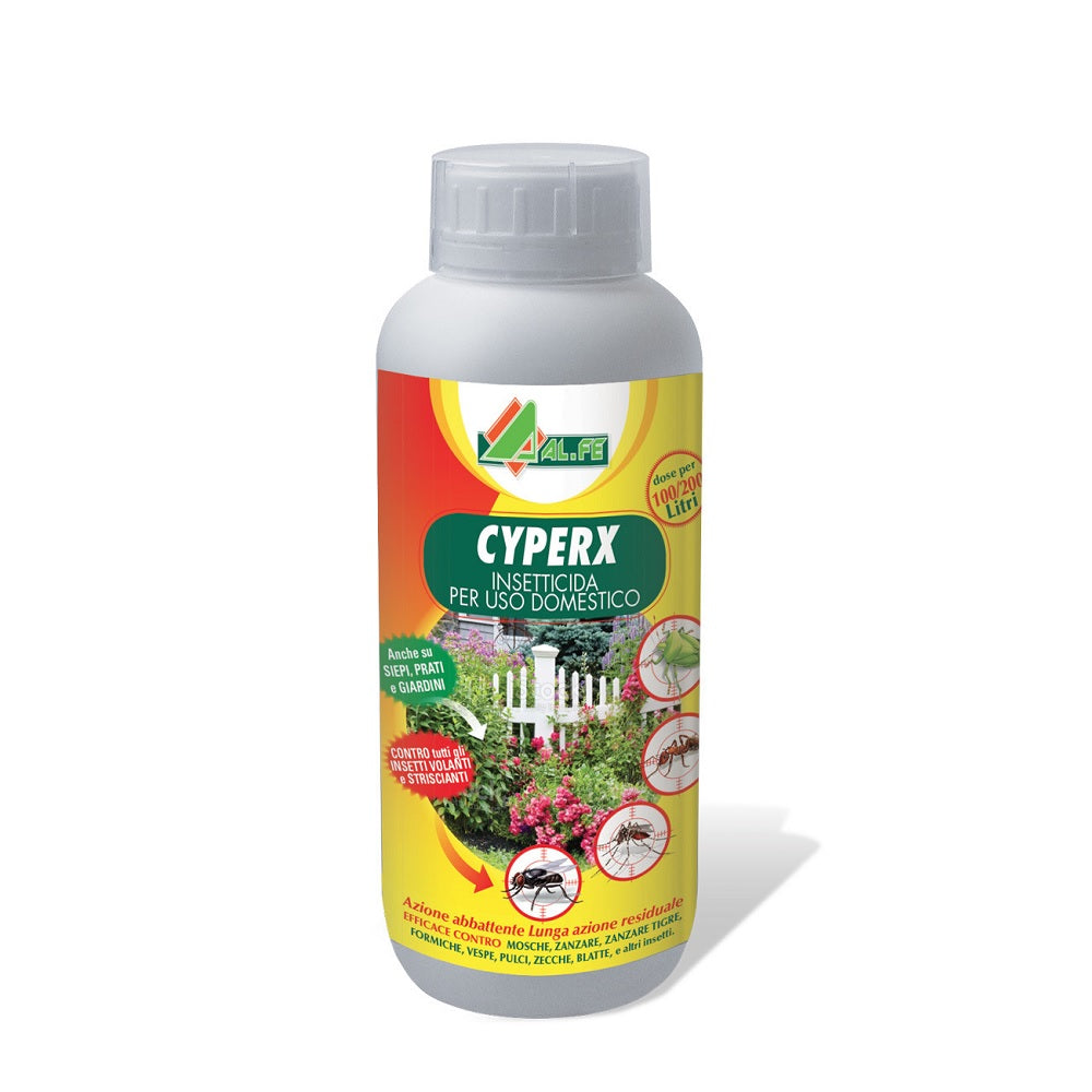 CYPERX 10 1 L Insetticida-Acaricida Concentrato in Microemulsione Acquosa, ad Azione Abbattente e Residuale per il Controllo di Insetti Volanti e Striscianti Cod. 1U01CYPXC06