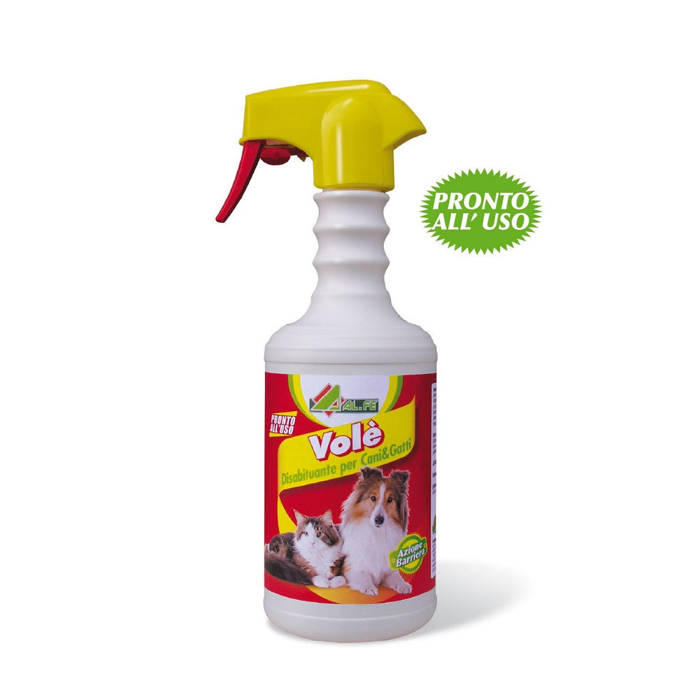 VOLÈ DISABITUANTE CANI e GATTI 500 ml Disabituante Liquido per Animali Domestici Senza Solventi Cod. 1R01DICGC10