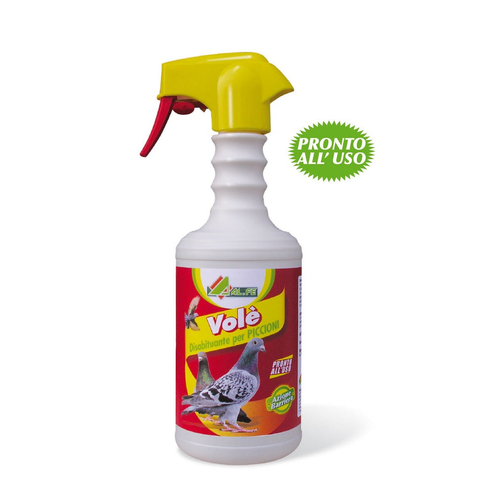 VOLÈ DISABITUANTE per PICCIONI 500 ml Disabituante Liquido per Volatili Senza Solventi Cod. 1R01DIPIC10