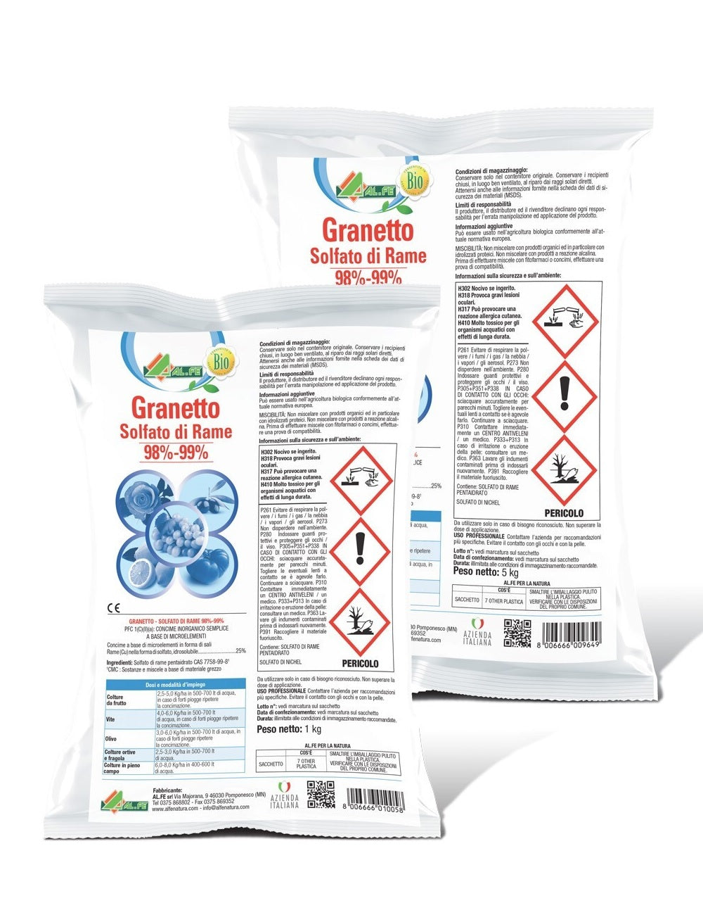 GRANETTO CONCIME 5 Kg CE - A BASE DI MICROELEMENTI SOLFATO DI RAME 98%-99% Cod.4ZF00SORAC01