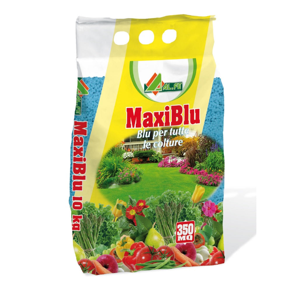 MAXI BLU 10 Kg Per Orto e Giardino Concime CE Concime NPK 12-12-17 con Zinco (Zn) Cod. 1A00MXIBB05