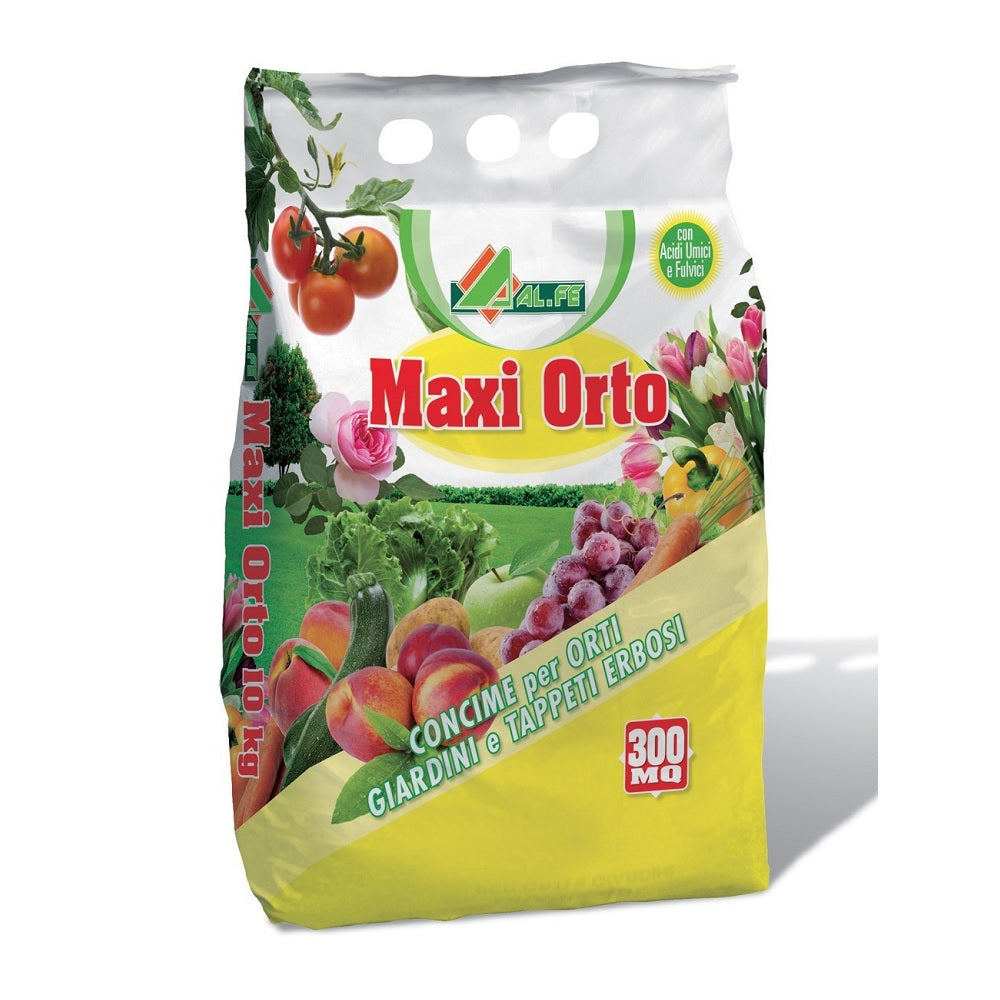 MAXI ORTO 10 Kg Concime per Orti, Giardini e Tappeti Erbosi CONCIME ORGANO MINERALE NPK 7-7-7 Cod. 1A00MXIOB05