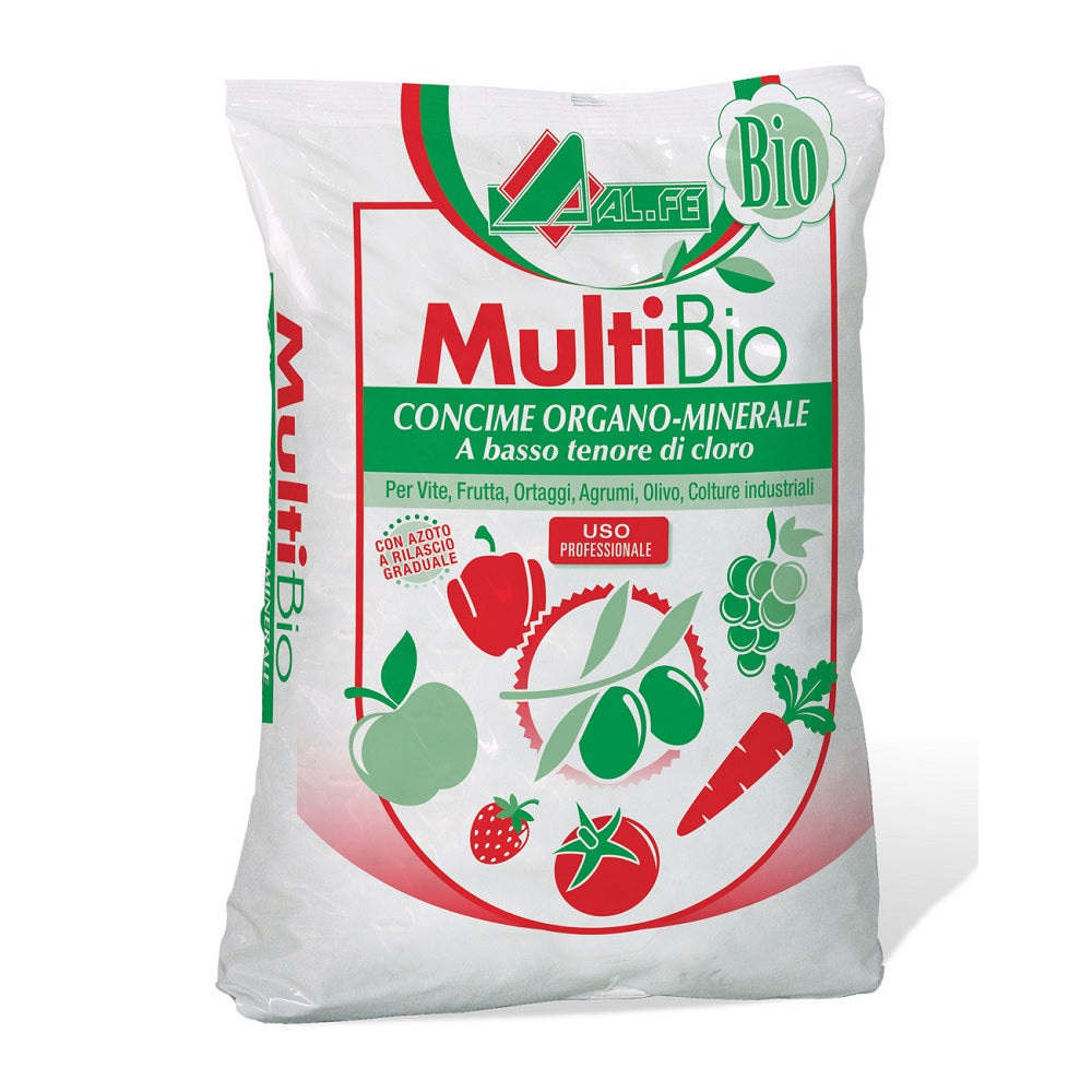 MULTIBIO 25 Kg Concime Organo-Minerale a Basso Tenore di Cloro Cod. 1A00MULTP06