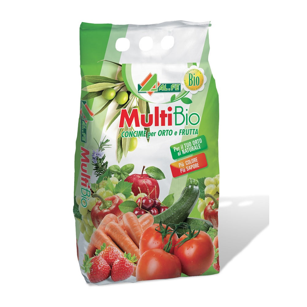 MULTIBIO 4 Kg Concime Organo Minerale NPK (CaO) ( MgO) (SO3) 4-5-8 (8) (3) (13) - Granulare Cod. 1A00MULTC08