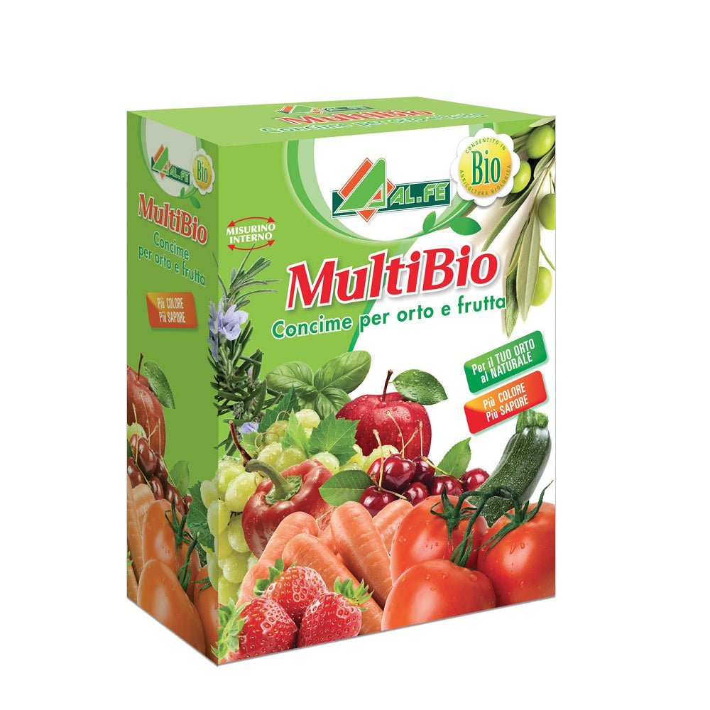 MULTIBIO 1 Kg Concime Organo-Minerale NPK (CaO) ( MgO) (SO3) 4-5-8 (8) (3) (13) - Granulare Cod. 1A00MULTC02