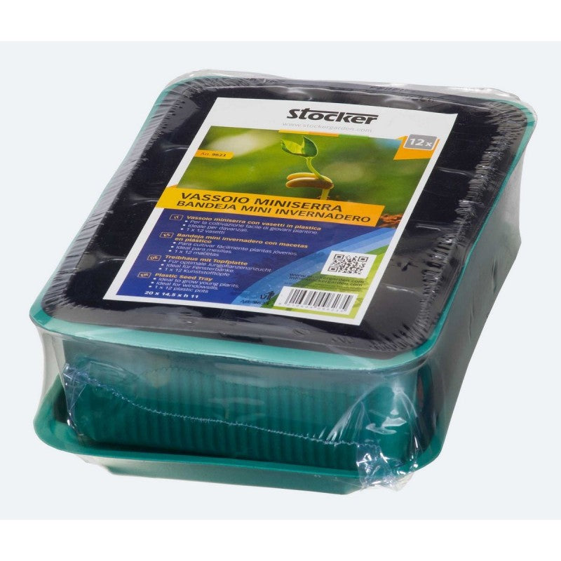 Vassoio Miniserra con 12 Vasetti Stocker Art. 9623