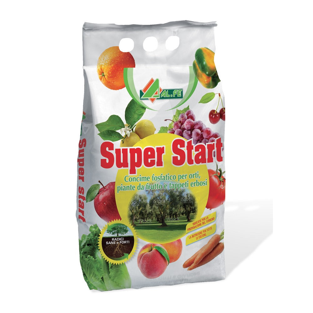 SUPER START 4 Kg Concime Fosfatico per Orti, Piante da Frutto e Tappeti Erbosi Cod. 1A00SPSTC08