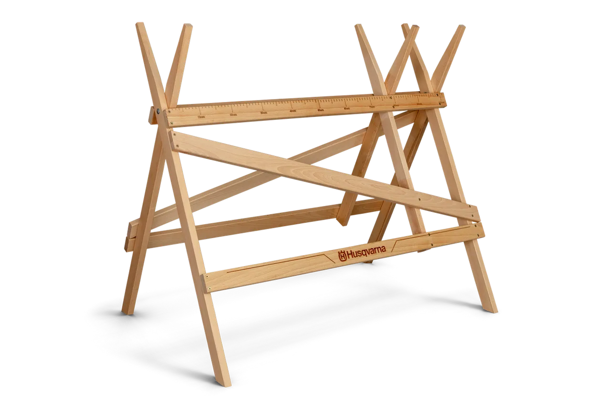 Cavalletto taglialegna Husqvarna in legno