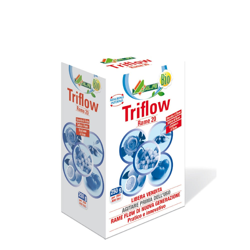 TRIFLOW RAME 20 CONCIME 250 g CE - Concime Miscela di Microelementi Rame (Cu) 20 % Manganese (Mn) 0,5% Cod. 1F01TFLOC14
