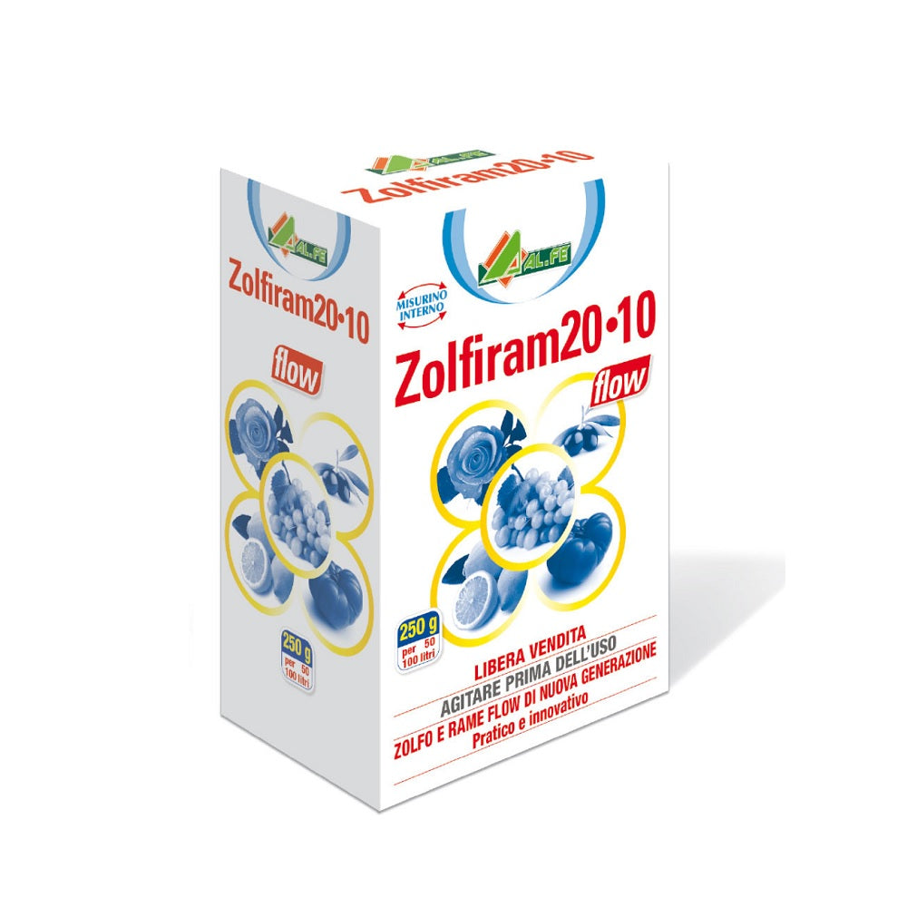 ZOLFIRAM 20-10 FLOW 250 g Miscela di Microelementi Fluida Rame (Cu) 10% Manganese (Mn) 0,5% Zolfo (S) 20% Cod. 1F01ZORAC14